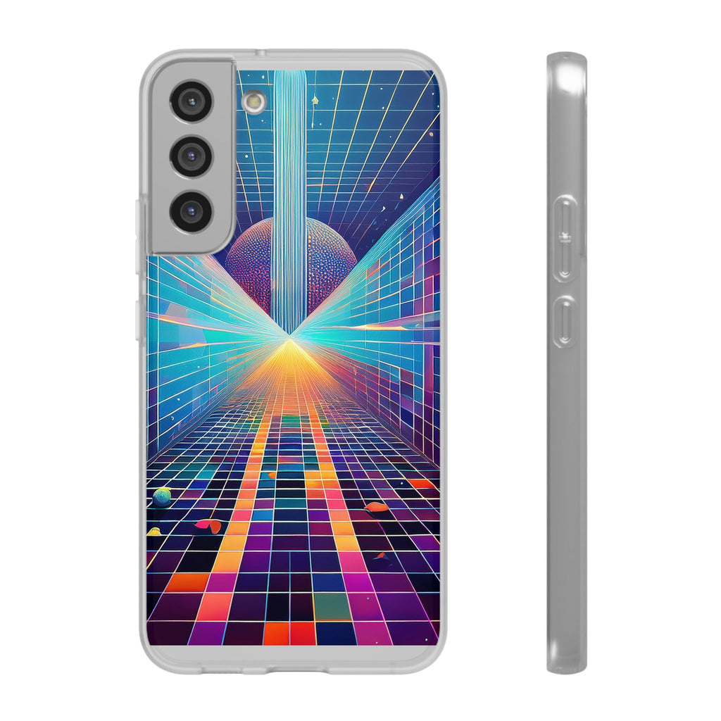 Retro Wave Phone Case — Neon Grid Sci‑Fi iPhone Cover