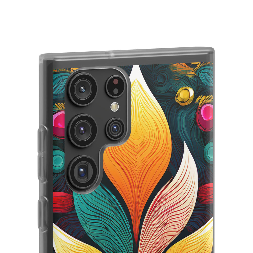 Floral Swirl Phone Case — Vibrant Boho Leaf Art Protective Cover
