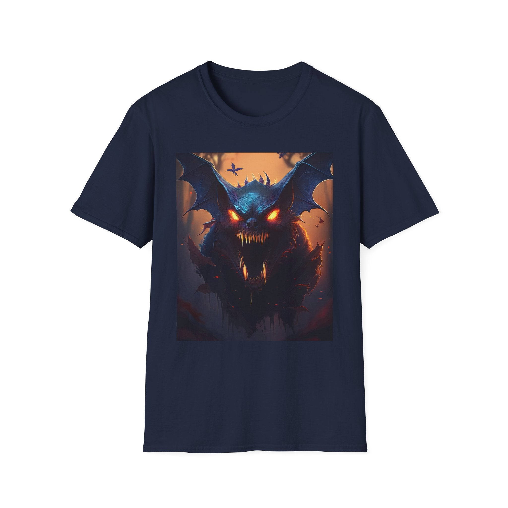 Halloween Demon Bat T-Shirt — Spooky Glowing Monster Tee