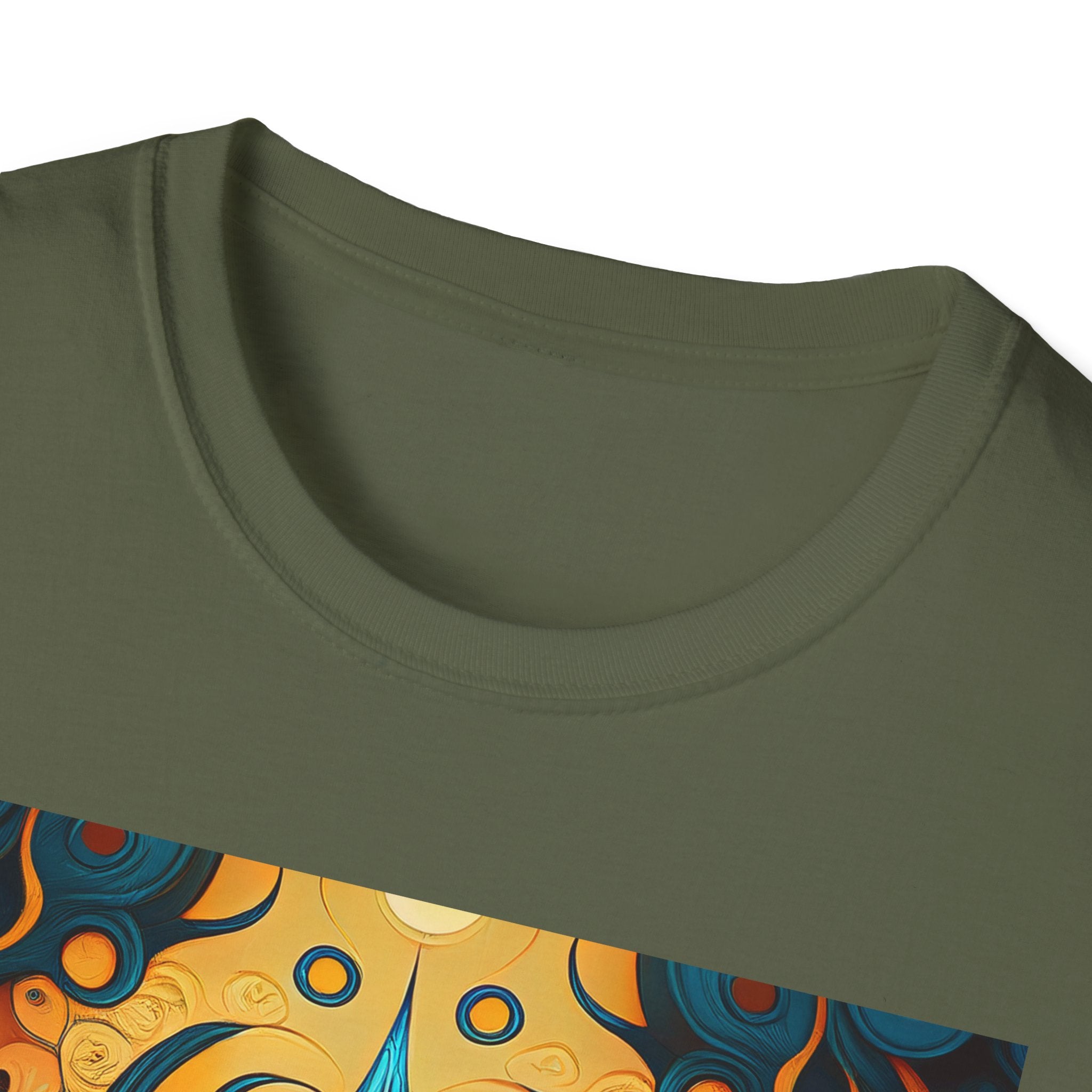 Psychedelic Abstract Mask T-Shirt — Vibrant Tribal Floral Art Tee