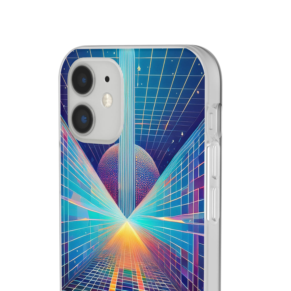 Retro Wave Phone Case — Neon Grid Sci‑Fi iPhone Cover
