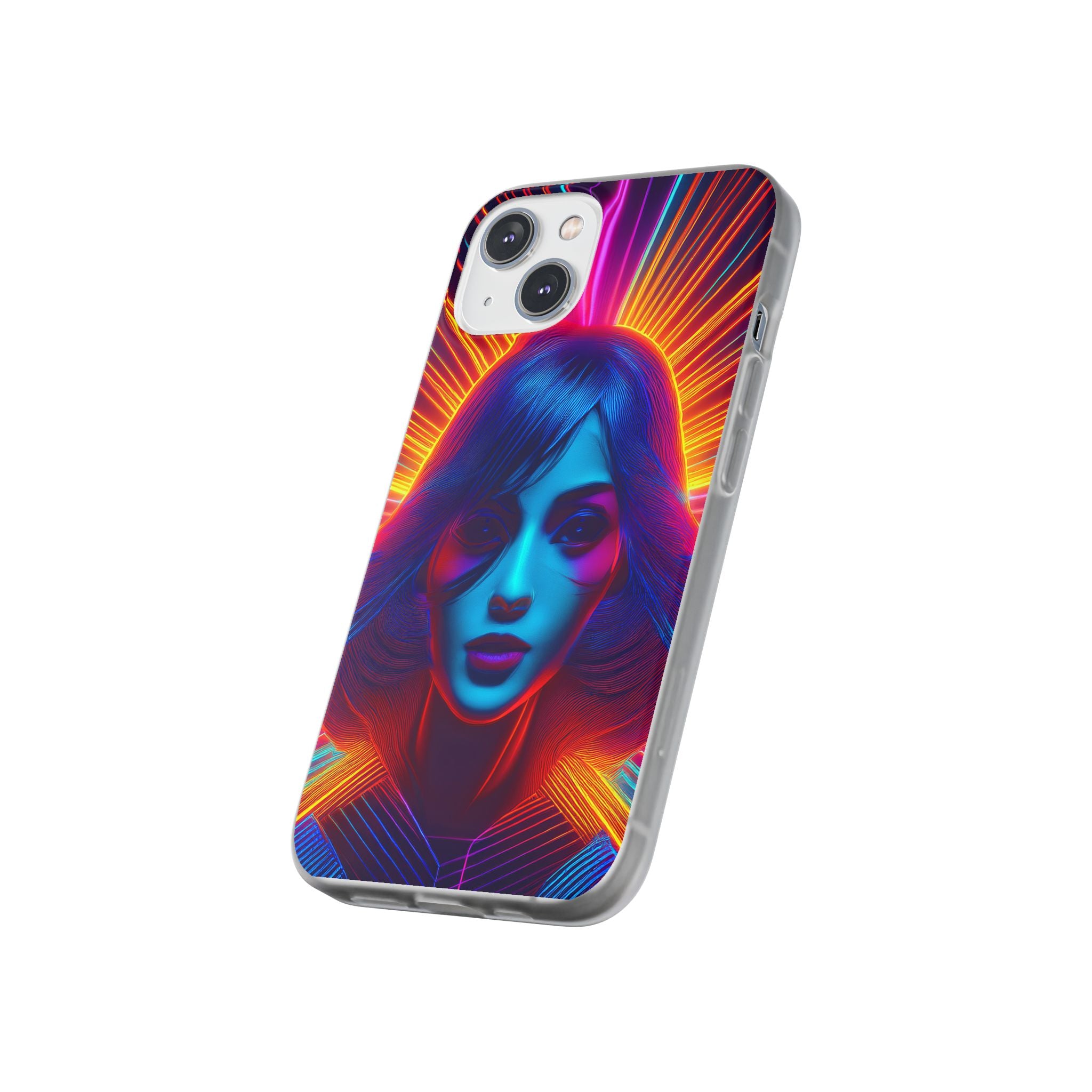 Phone Case — Neon Retro Portrait Mandala