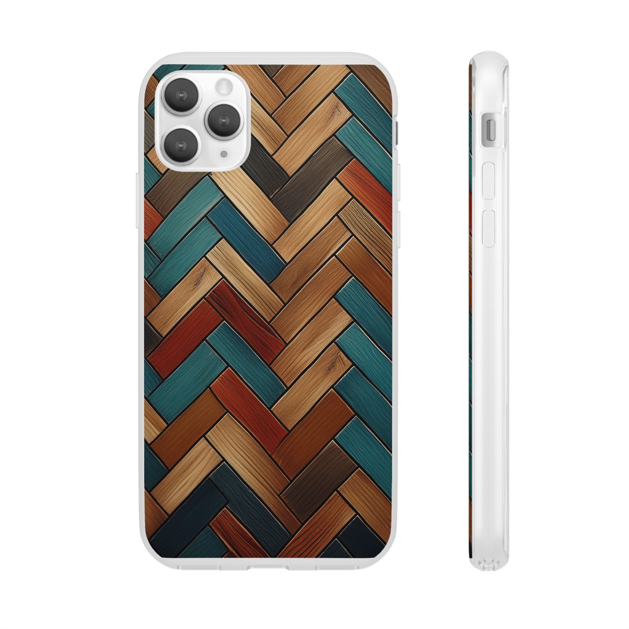 Herringbone Wood Pattern Flexi Phone Case