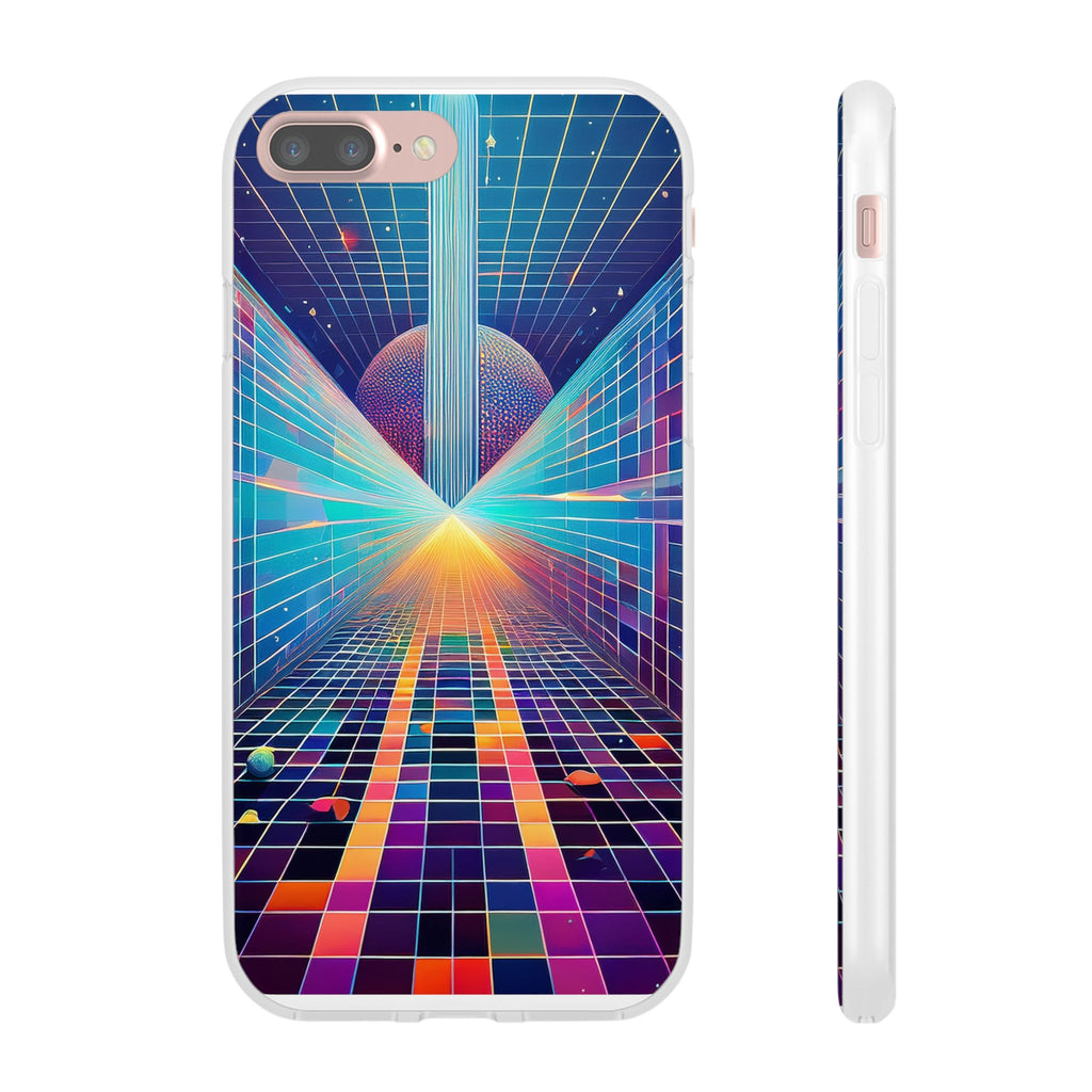 Retro Wave Phone Case — Neon Grid Sci‑Fi iPhone Cover