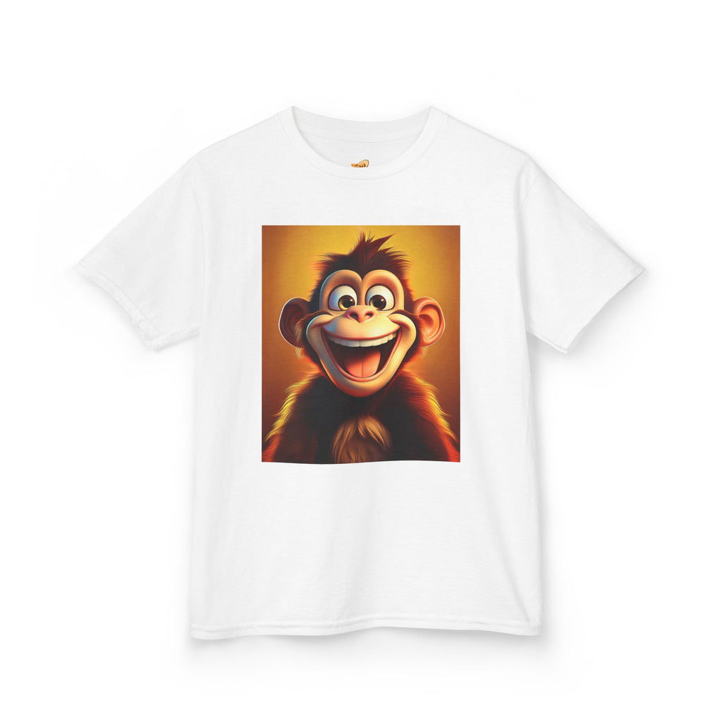 Kids Monkey Smile T‑Shirt — Cute Cartoon Ape Graphic Tee for Toddlers & Children