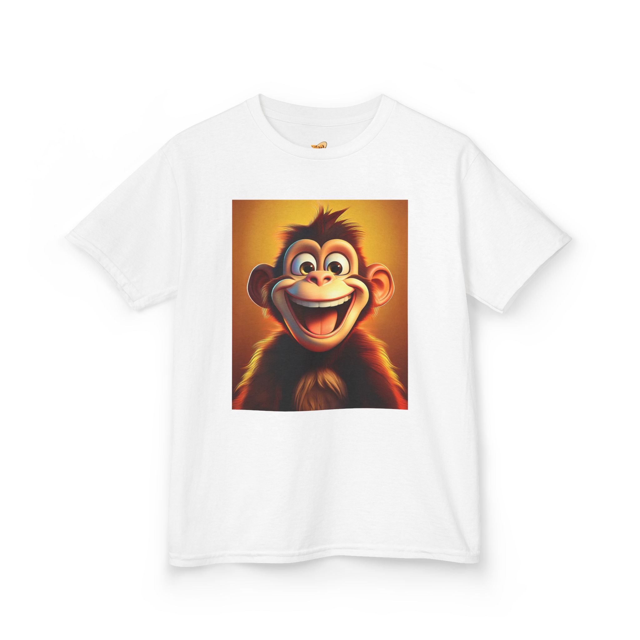 Kids Monkey Smile T‑Shirt — Cute Cartoon Ape Graphic Tee for Toddlers & Children