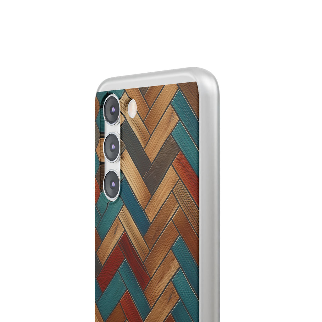 Herringbone Wood Pattern Flexi Phone Case