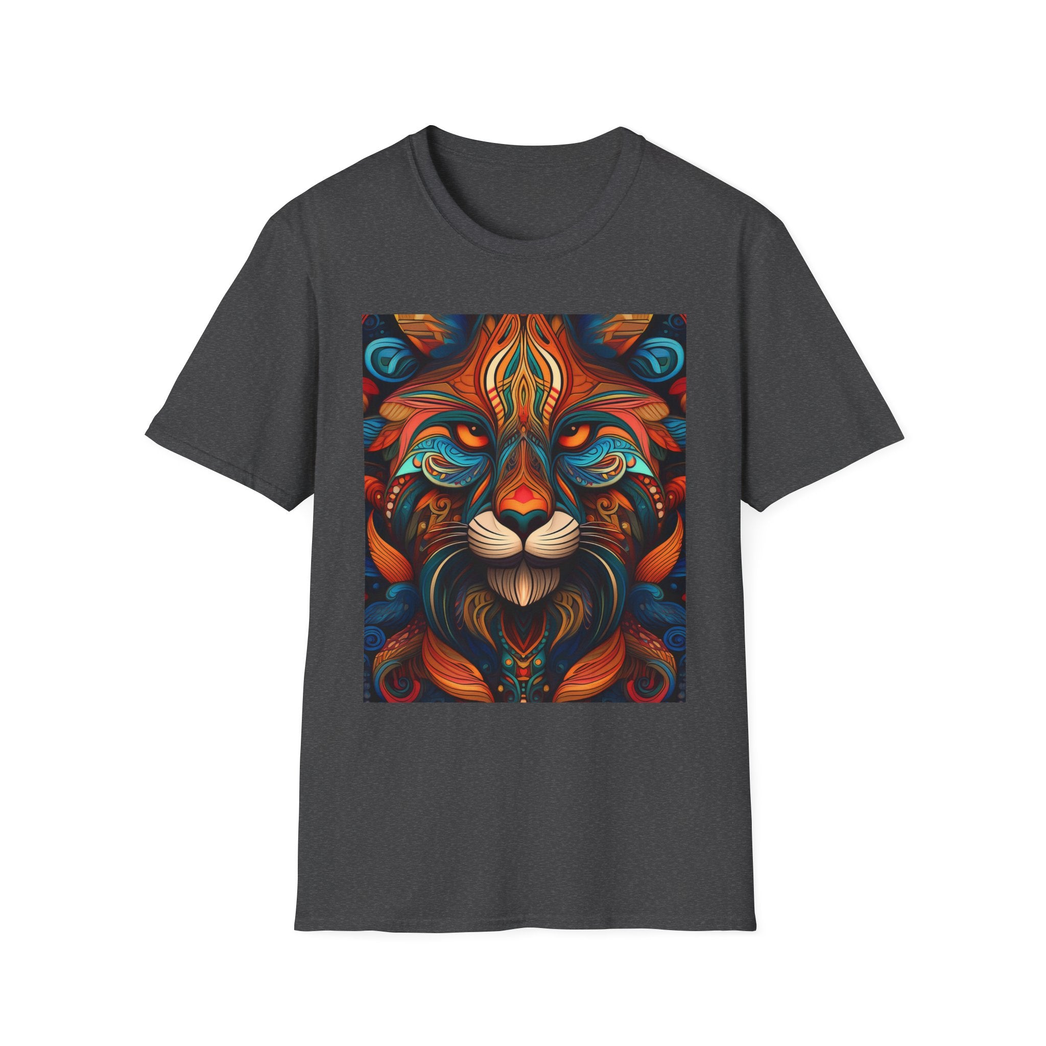 Lion Mandala T-Shirt — Colorful Psychedelic Lion Graphic Tee