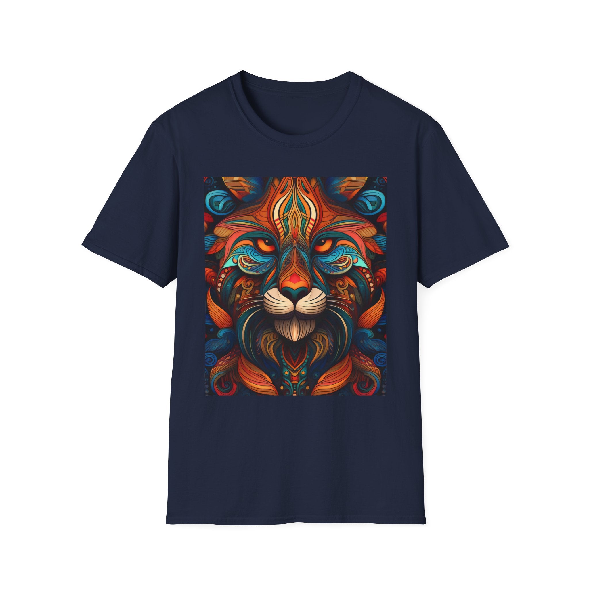Lion Mandala T-Shirt — Colorful Psychedelic Lion Graphic Tee