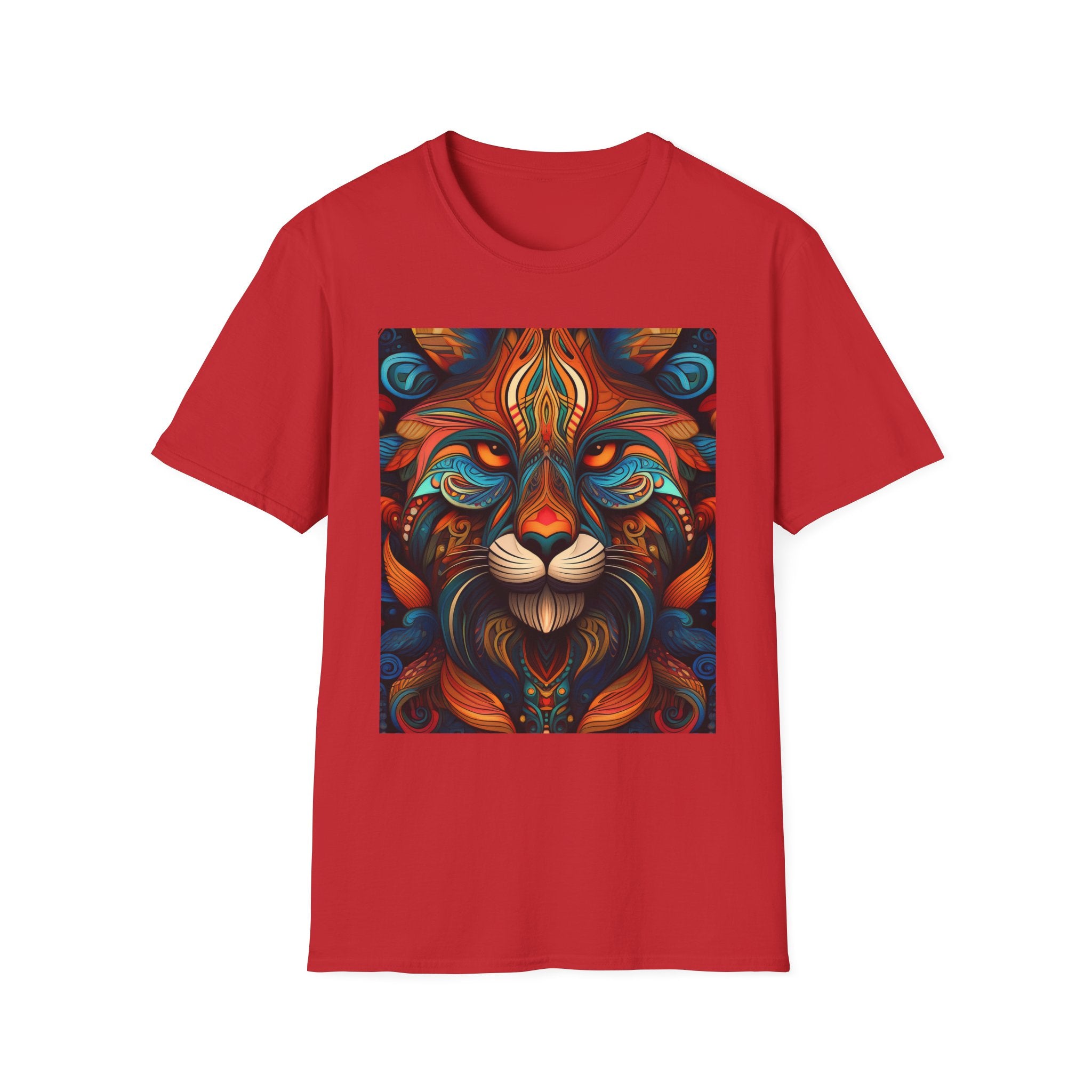 Lion Mandala T-Shirt — Colorful Psychedelic Lion Graphic Tee