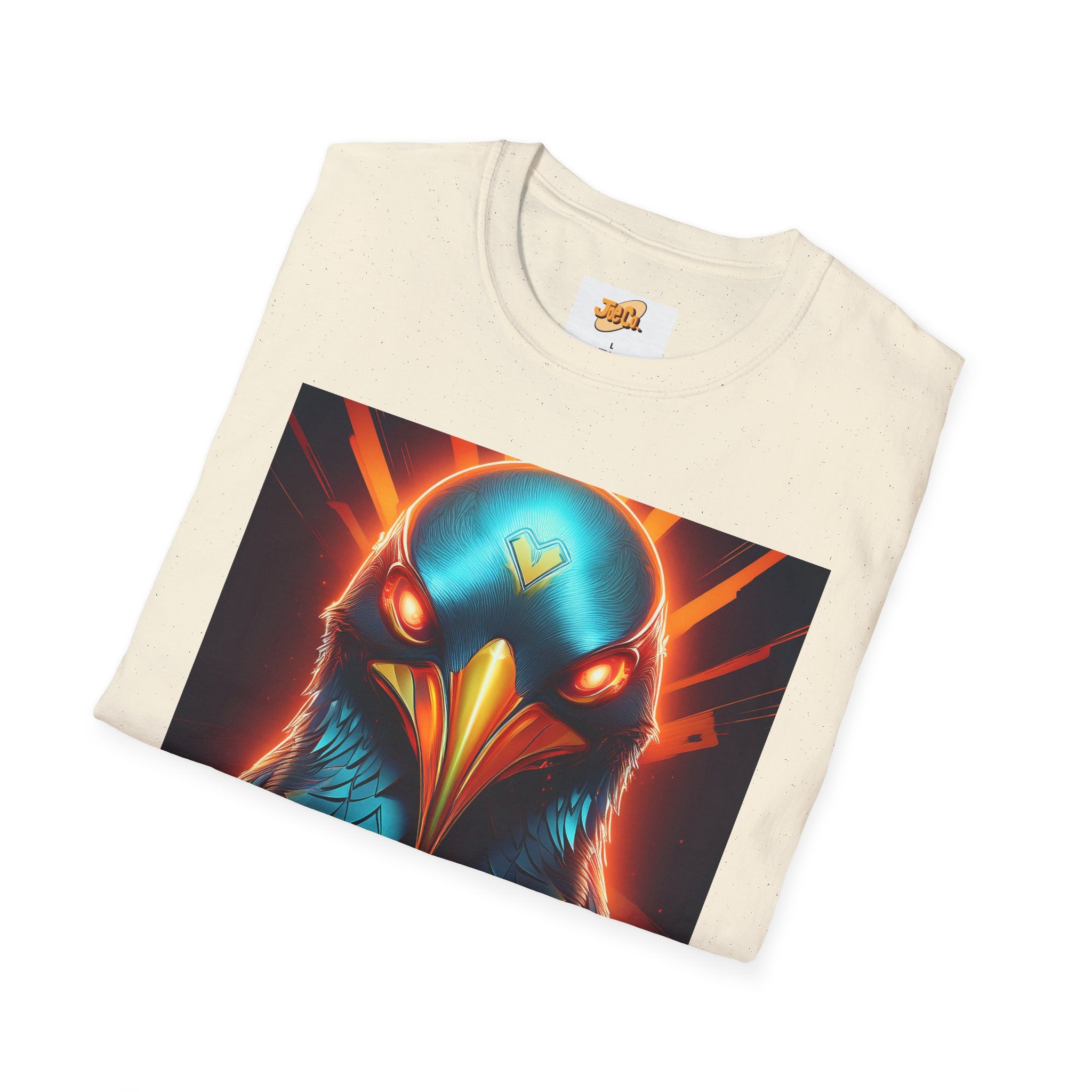 Mystic Raven Graphic T-Shirt — Neon Bird Art Tee