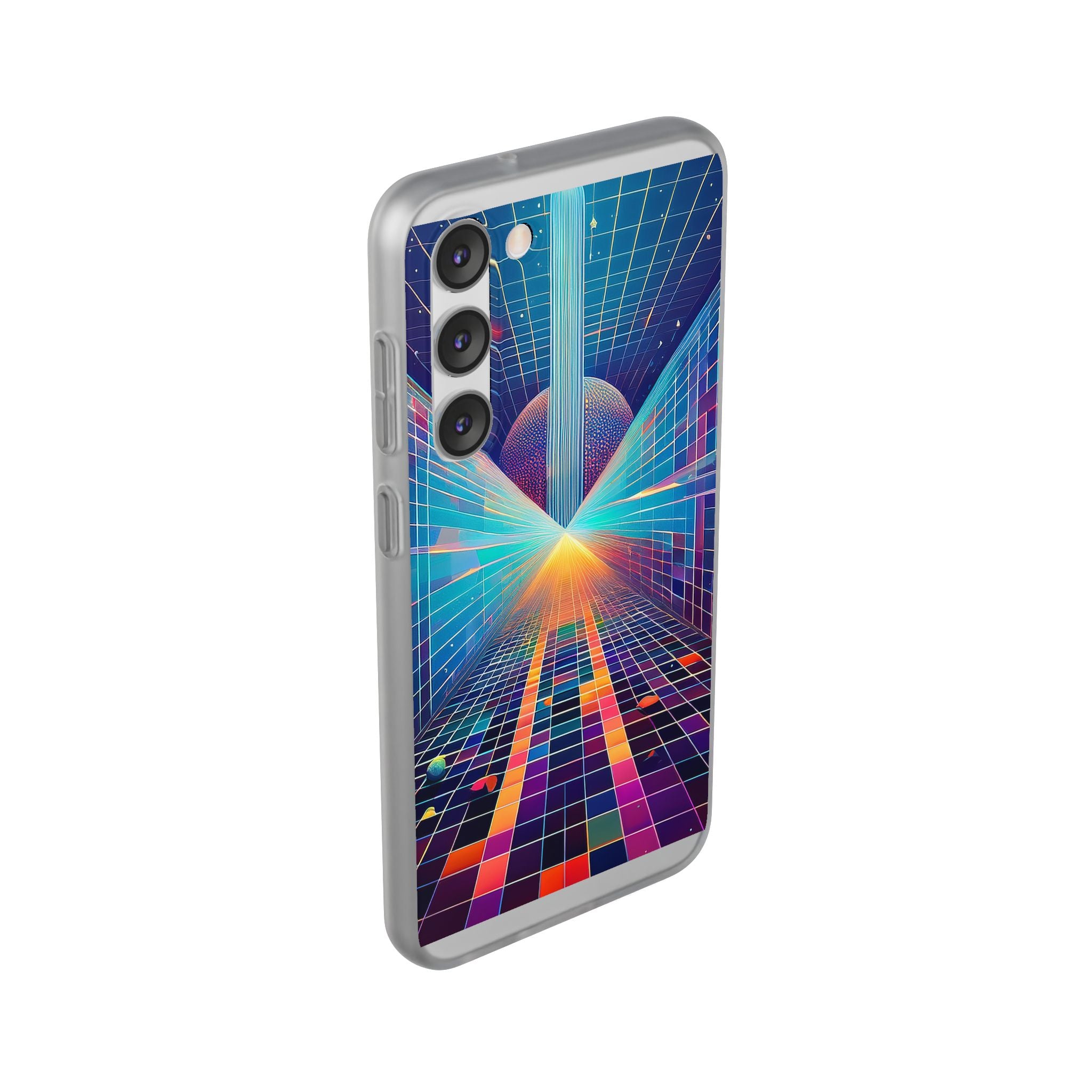 Retro Wave Phone Case — Neon Grid Sci‑Fi iPhone Cover