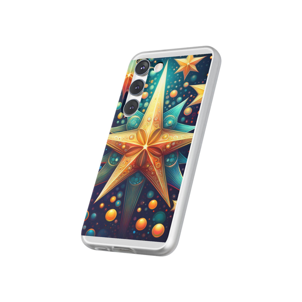 Starburst Galaxy Phone Case — Colorful Cosmic Star Design Flexible Case