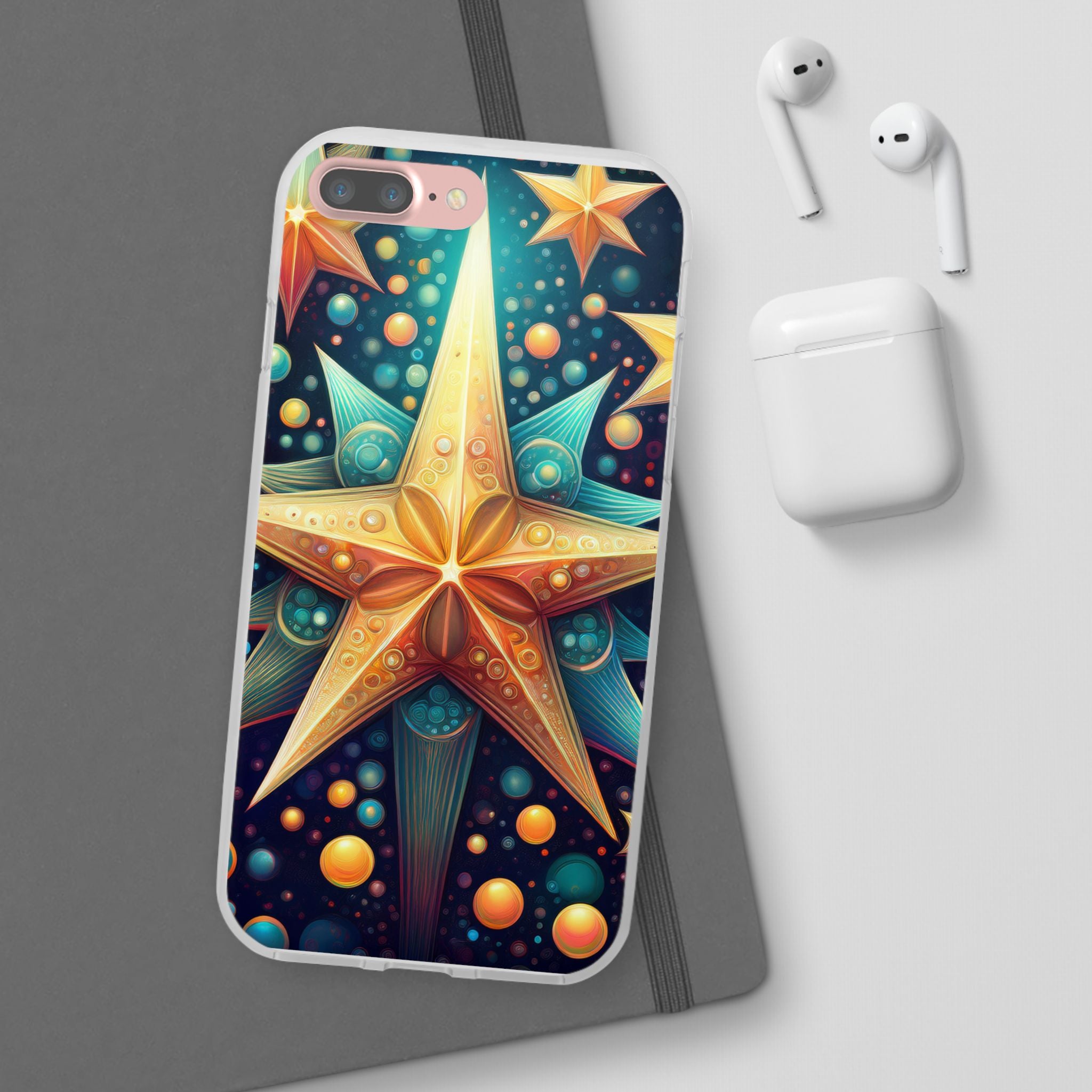 Starburst Galaxy Phone Case — Colorful Cosmic Star Design Flexible Case