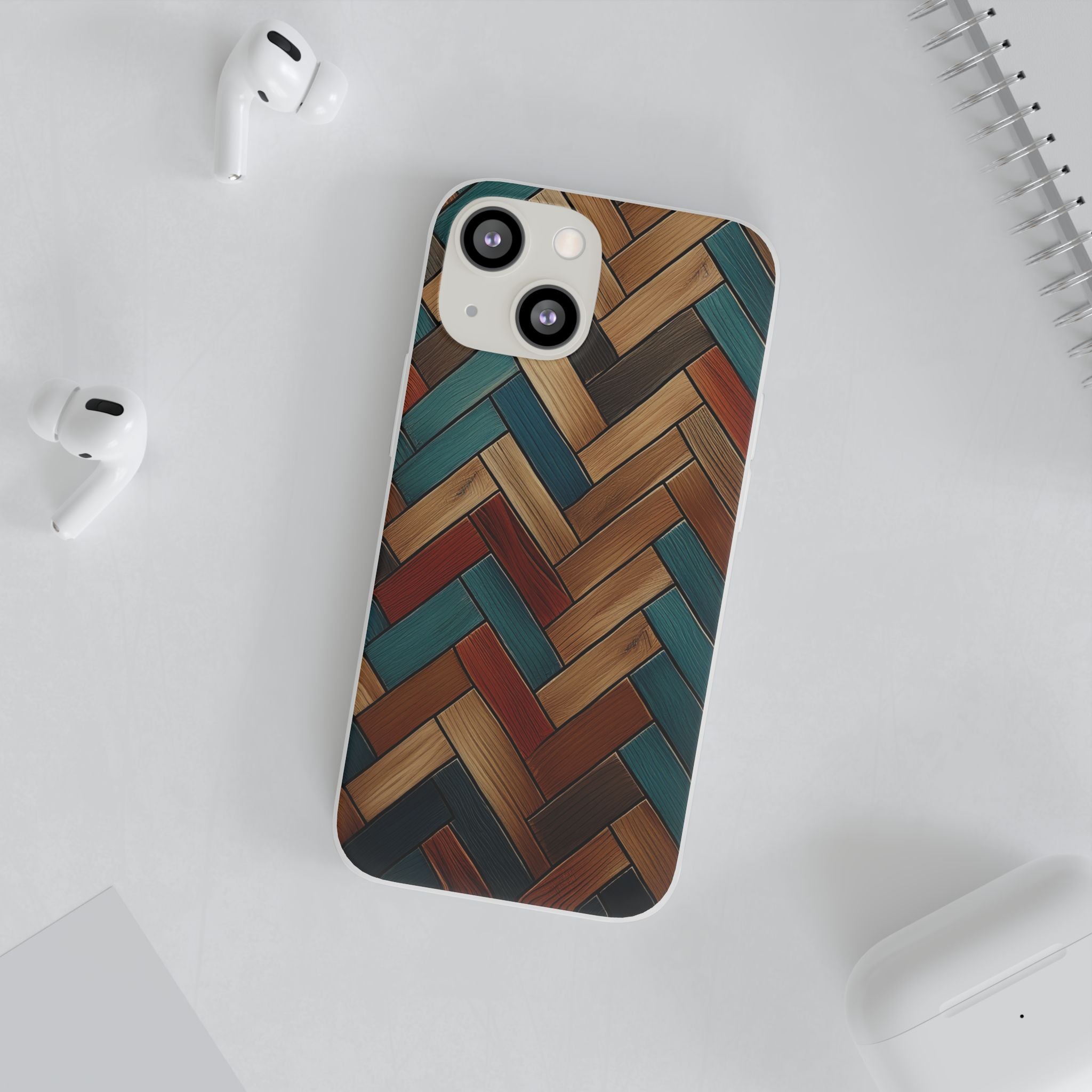 Herringbone Wood Pattern Flexi Phone Case