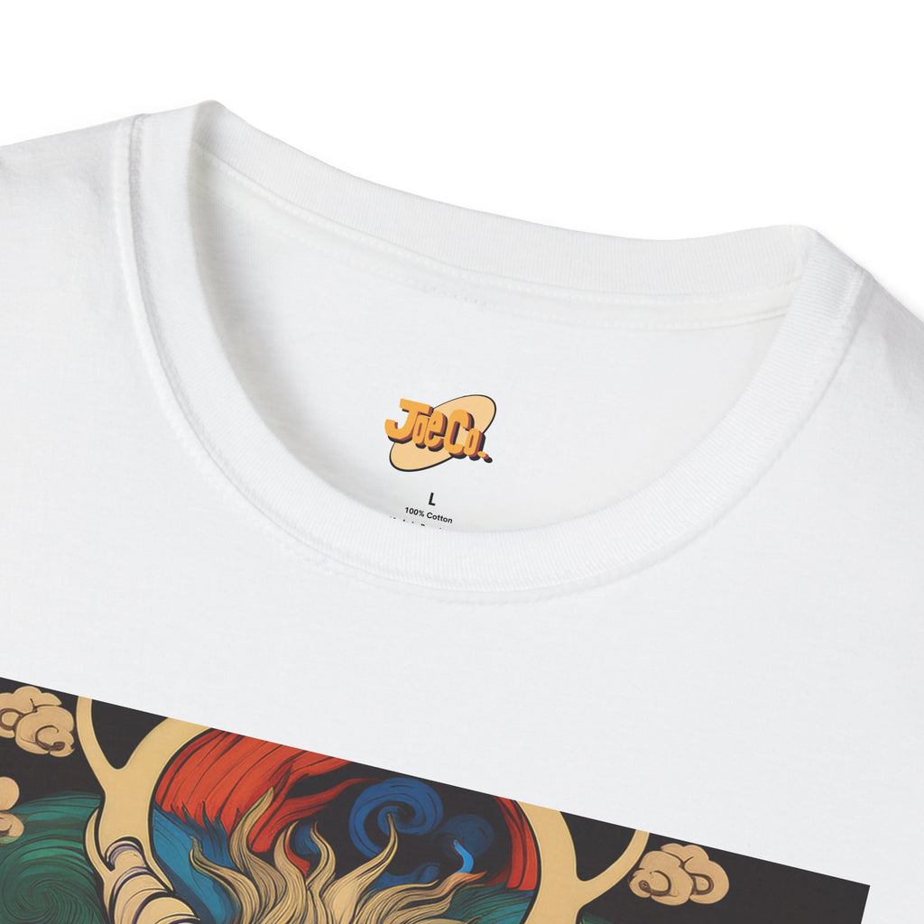 Dragon Koi Fusion T-Shirt — Vibrant Asian Mythical Dragon & Koi Art Tee