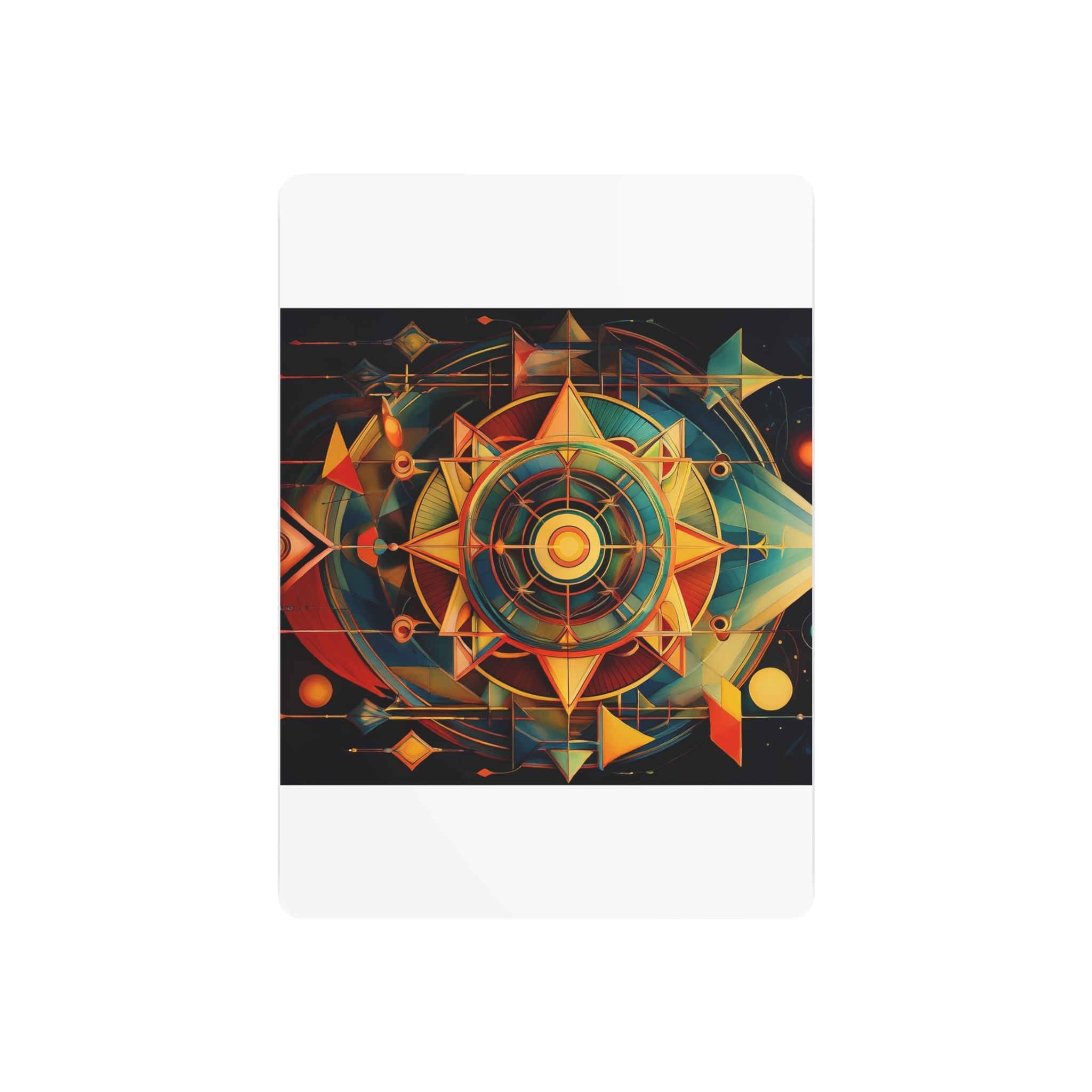 Geometric Compass Metal Art Sign — Abstract Nautical Wall Decor