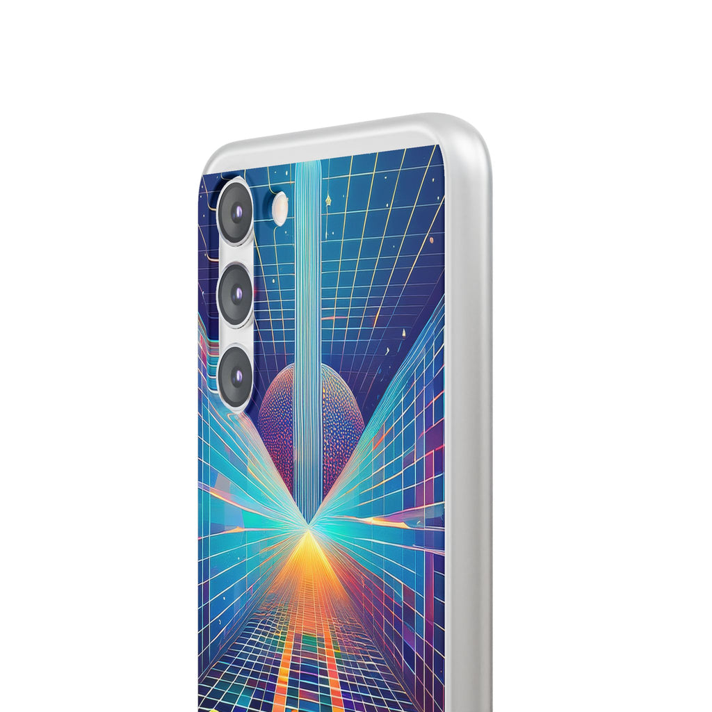 Retro Wave Phone Case — Neon Grid Sci‑Fi iPhone Cover