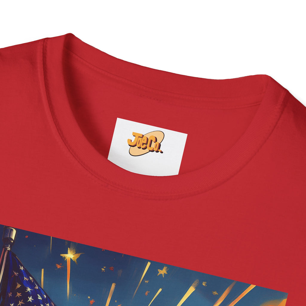 American Flag Sunrise T-Shirt — Patriotic USA Sunset Graphic Tee