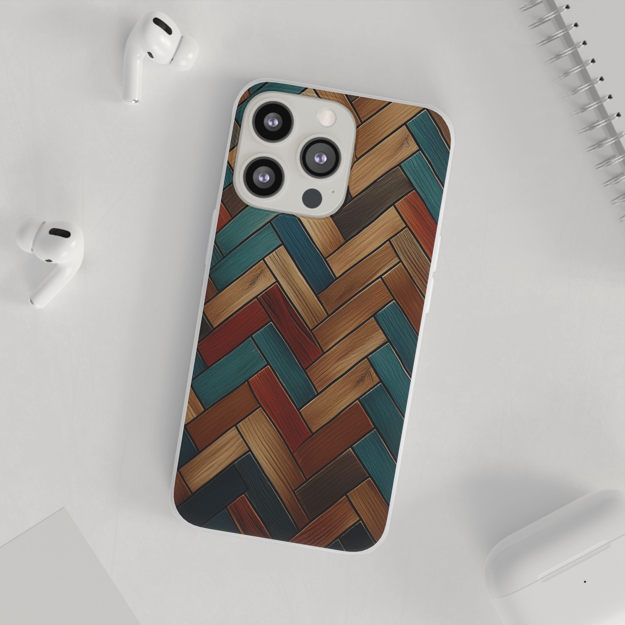 Herringbone Wood Pattern Flexi Phone Case