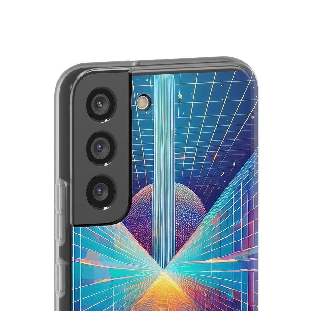 Retro Wave Phone Case — Neon Grid Sci‑Fi iPhone Cover