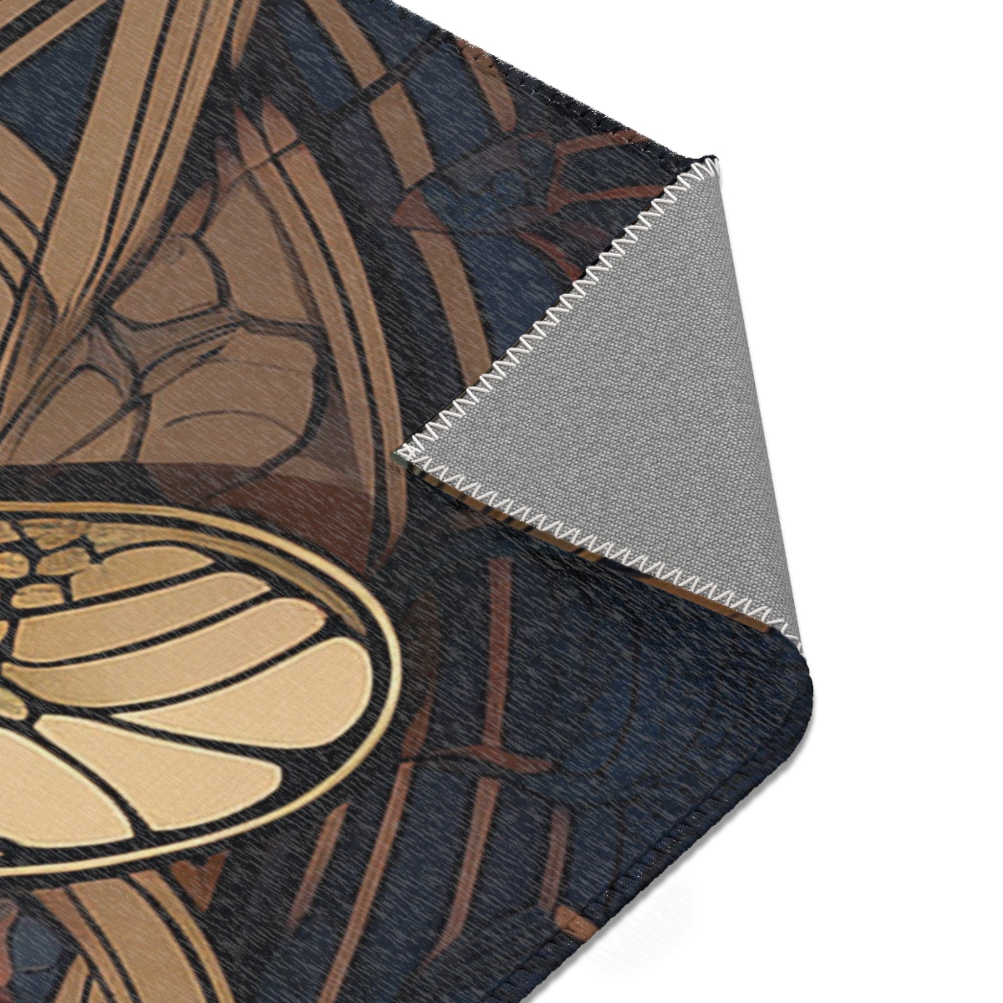 Art Nouveau Dragonfly Area Rug — Vintage Botanical Accent Rug