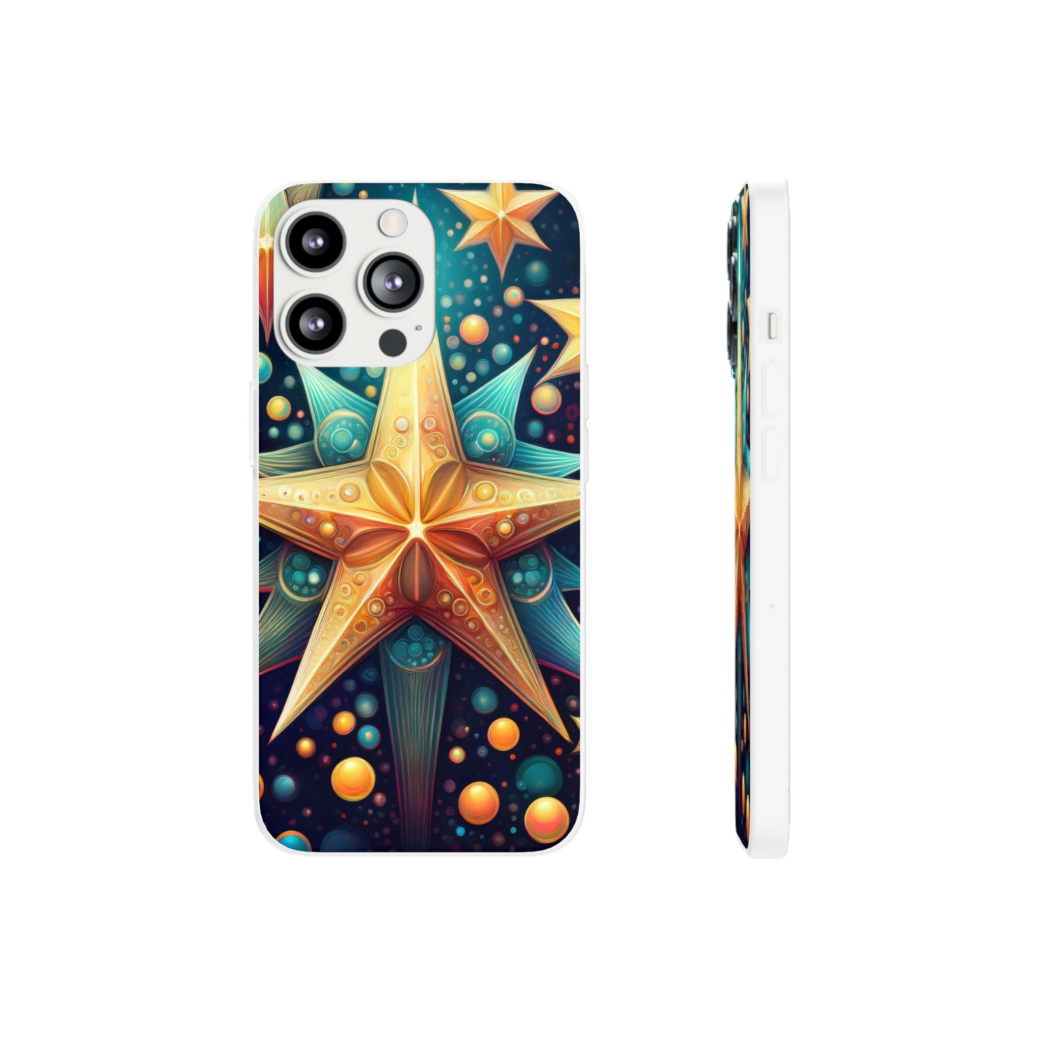 Starburst Galaxy Phone Case — Colorful Cosmic Star Design Flexible Case
