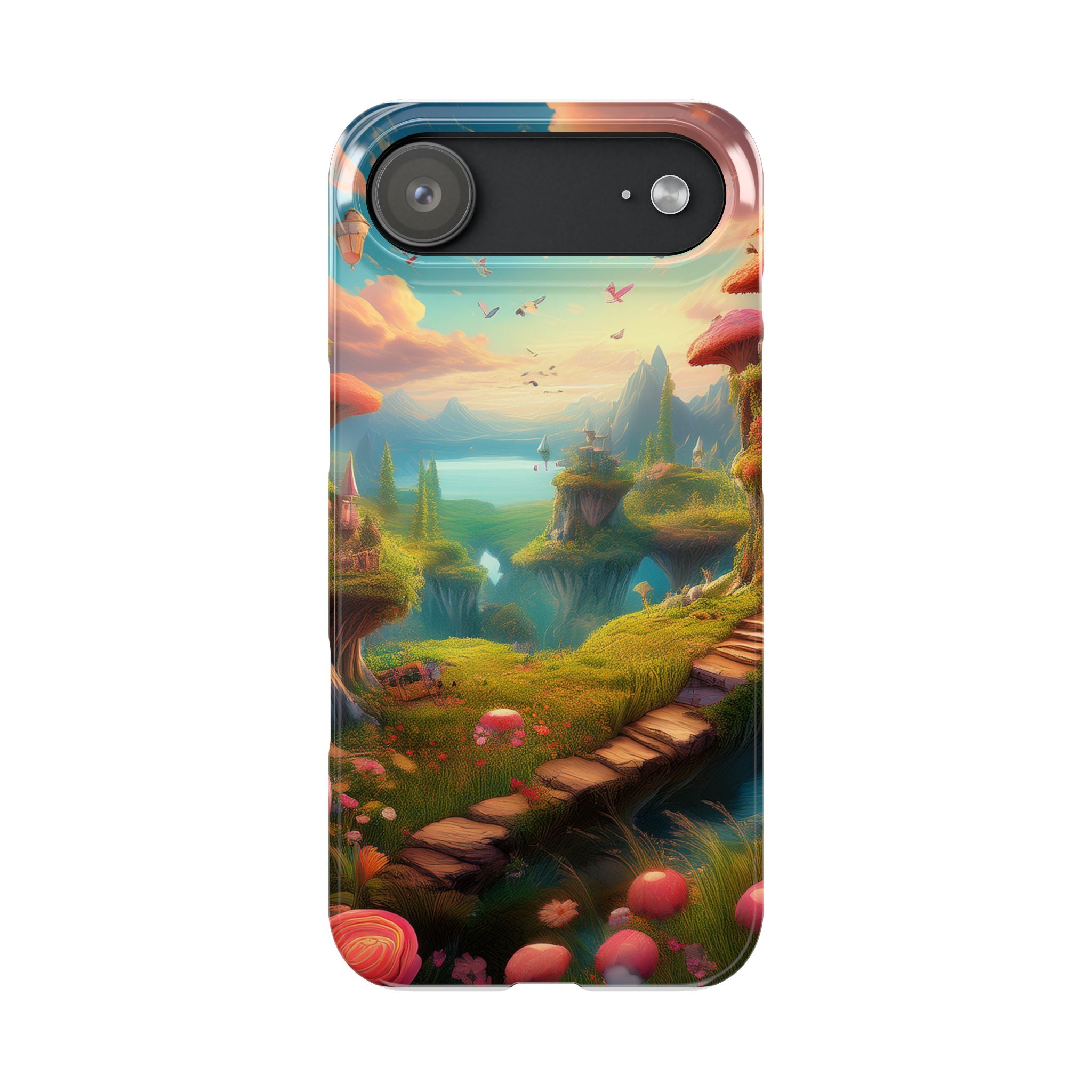 Fantasy Landscape Slim Phone Case — Enchanted Mushroom Path