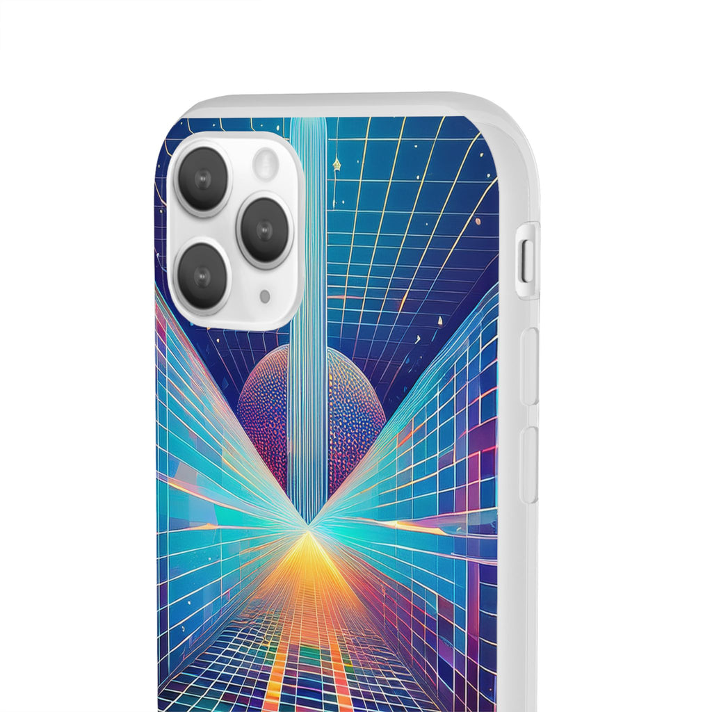 Retro Wave Phone Case — Neon Grid Sci‑Fi iPhone Cover