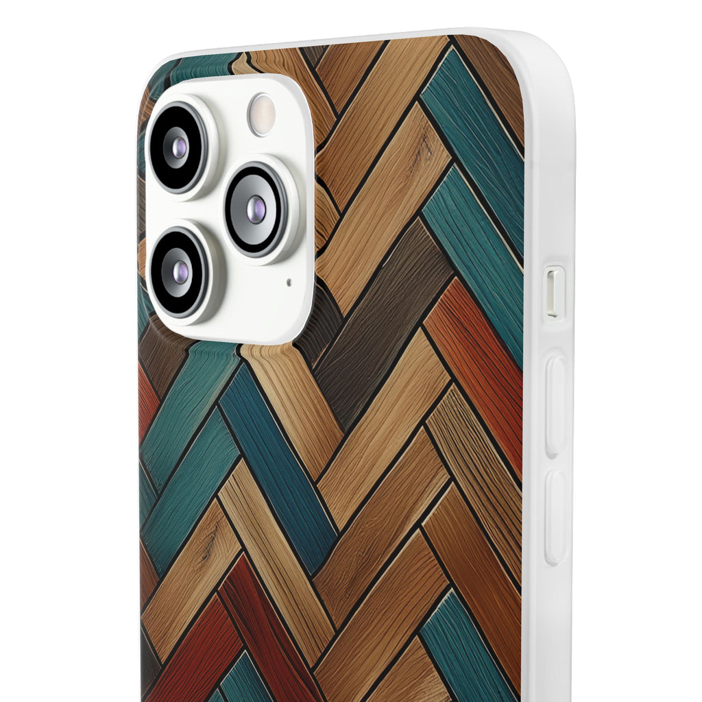 Herringbone Wood Pattern Flexi Phone Case