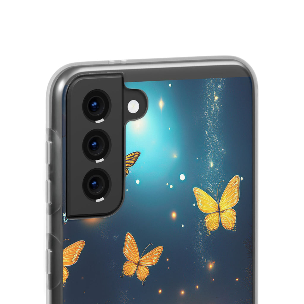 Butterfly Night Sky Phone Case – Glowing Firefly Fantasy for iPhone