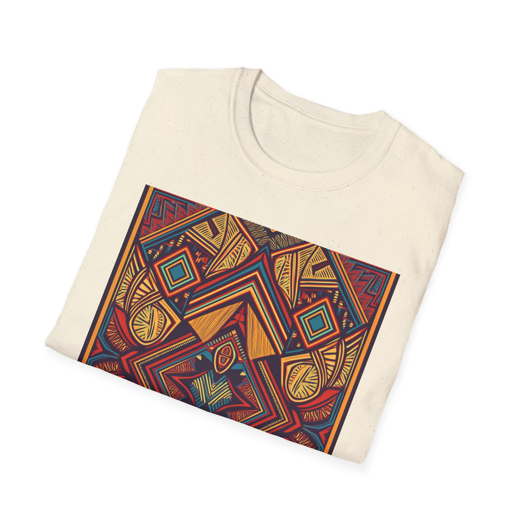 Geometric Tribal Pattern T-Shirt — Boho Vintage Aztec Graphic Tee