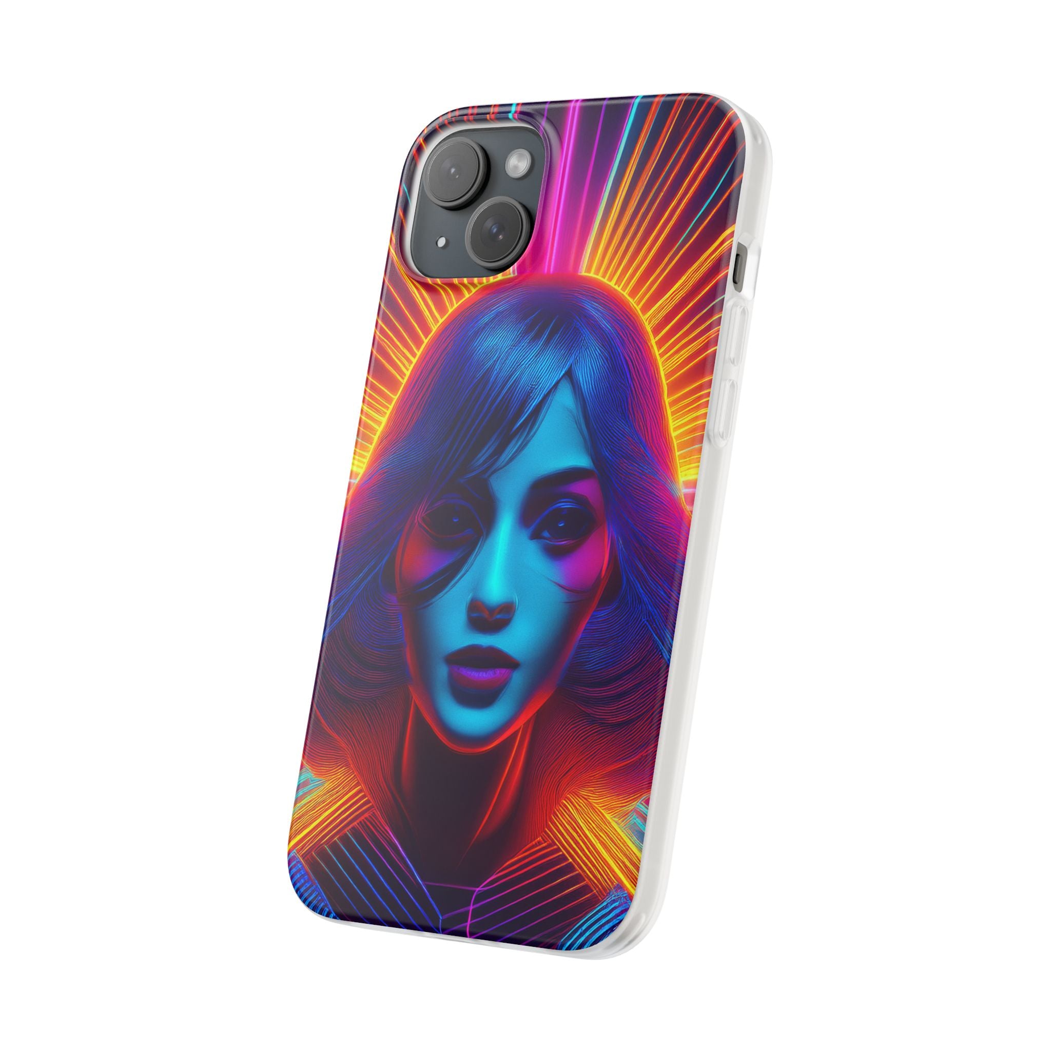 Phone Case — Neon Retro Portrait Mandala