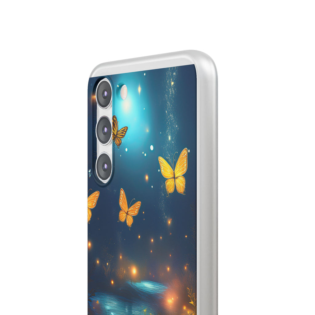 Butterfly Night Sky Phone Case – Glowing Firefly Fantasy for iPhone