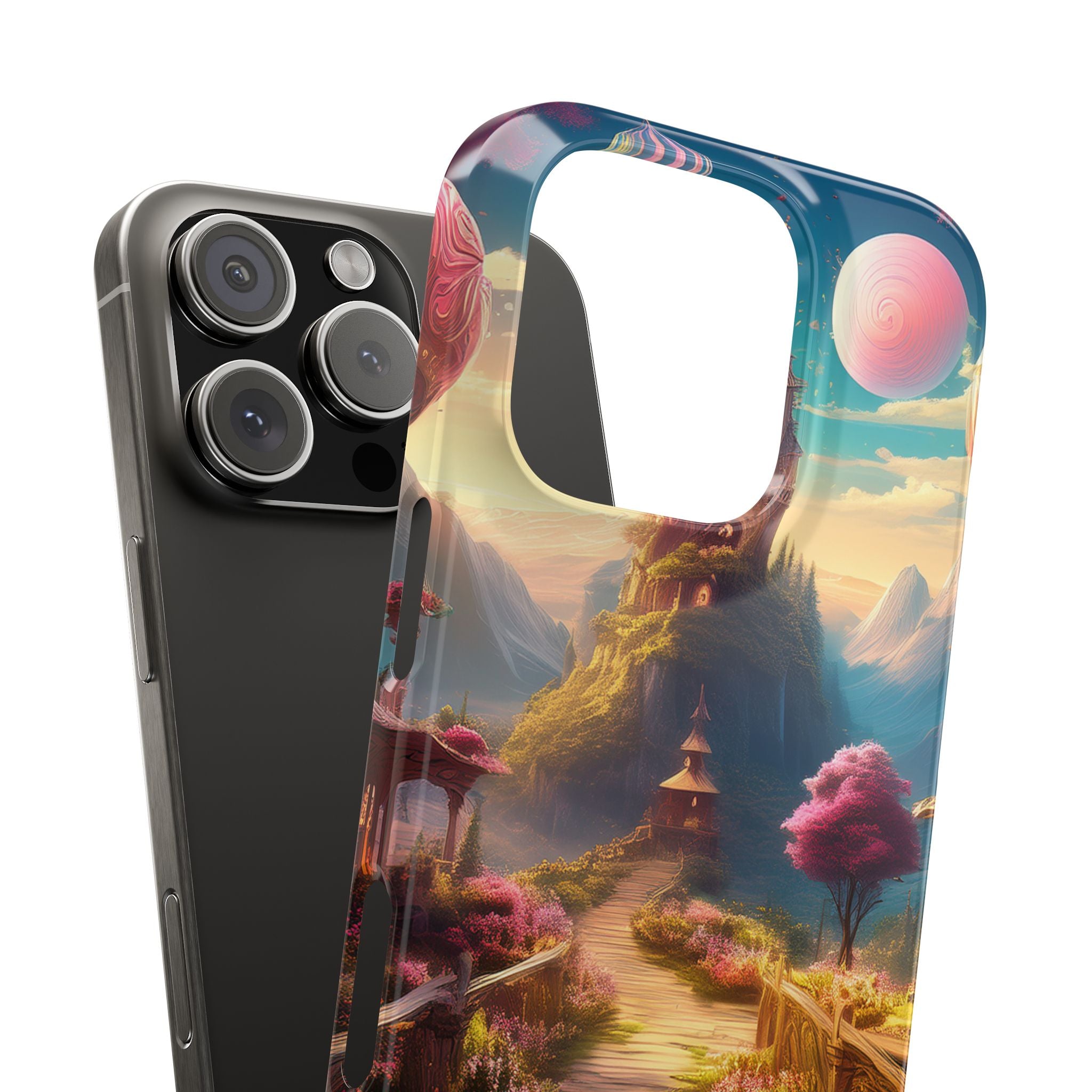 Slim Phone Case — Fantasy Castle Path Scenic iPhone Case