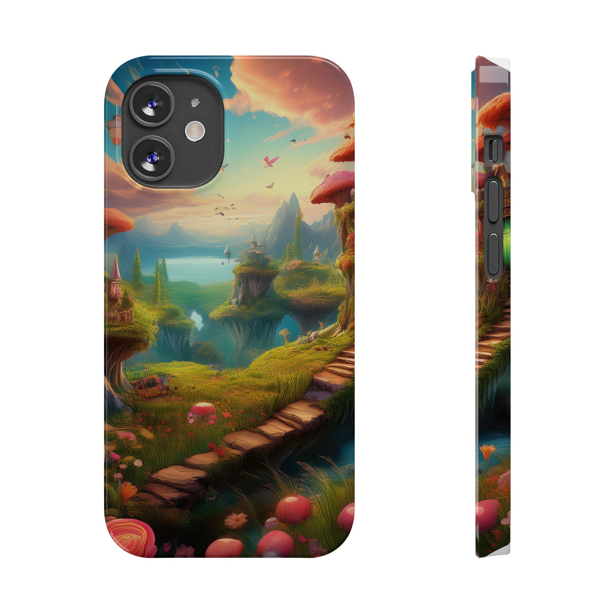 Fantasy Landscape Slim Phone Case — Enchanted Mushroom Path