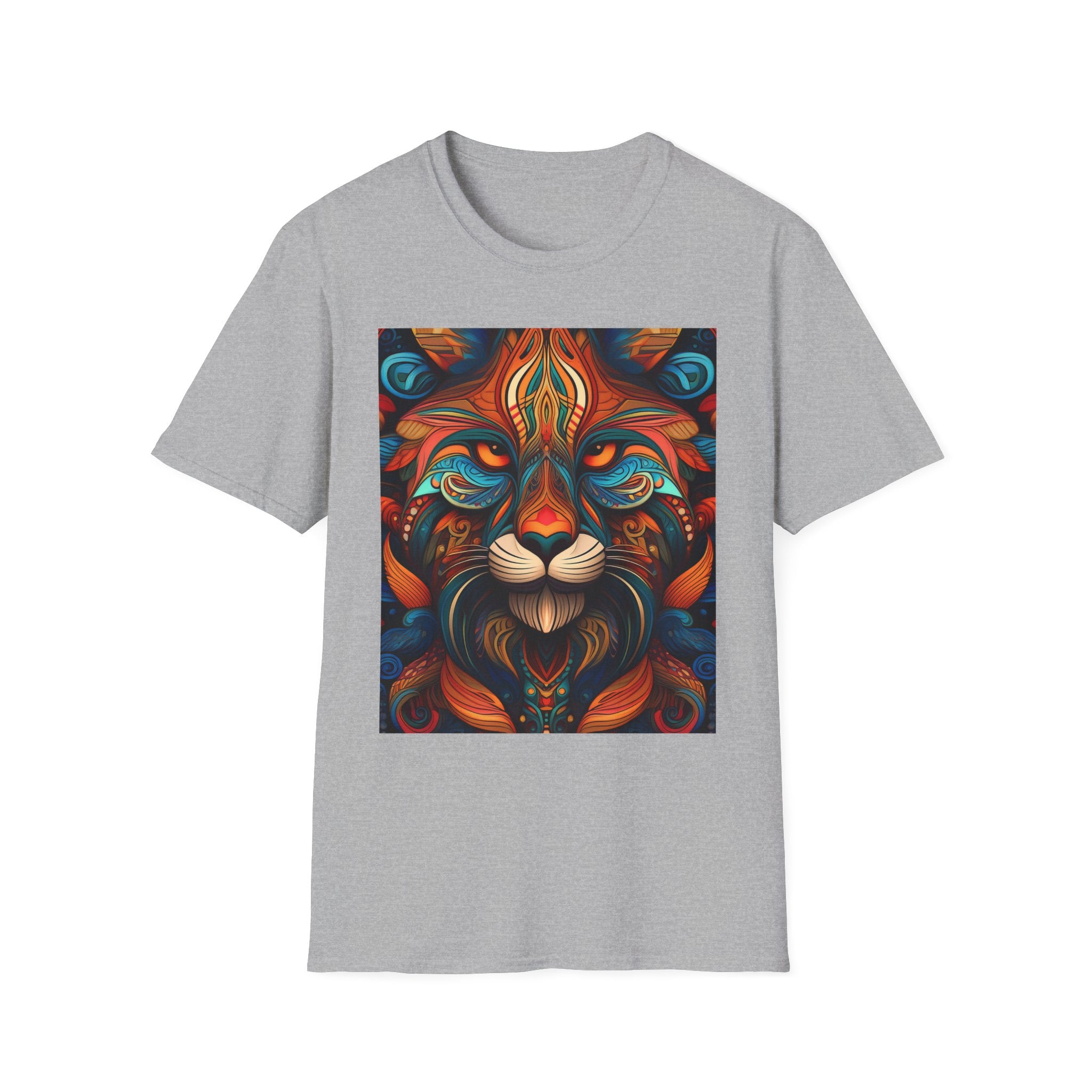 Lion Mandala T-Shirt — Colorful Psychedelic Lion Graphic Tee