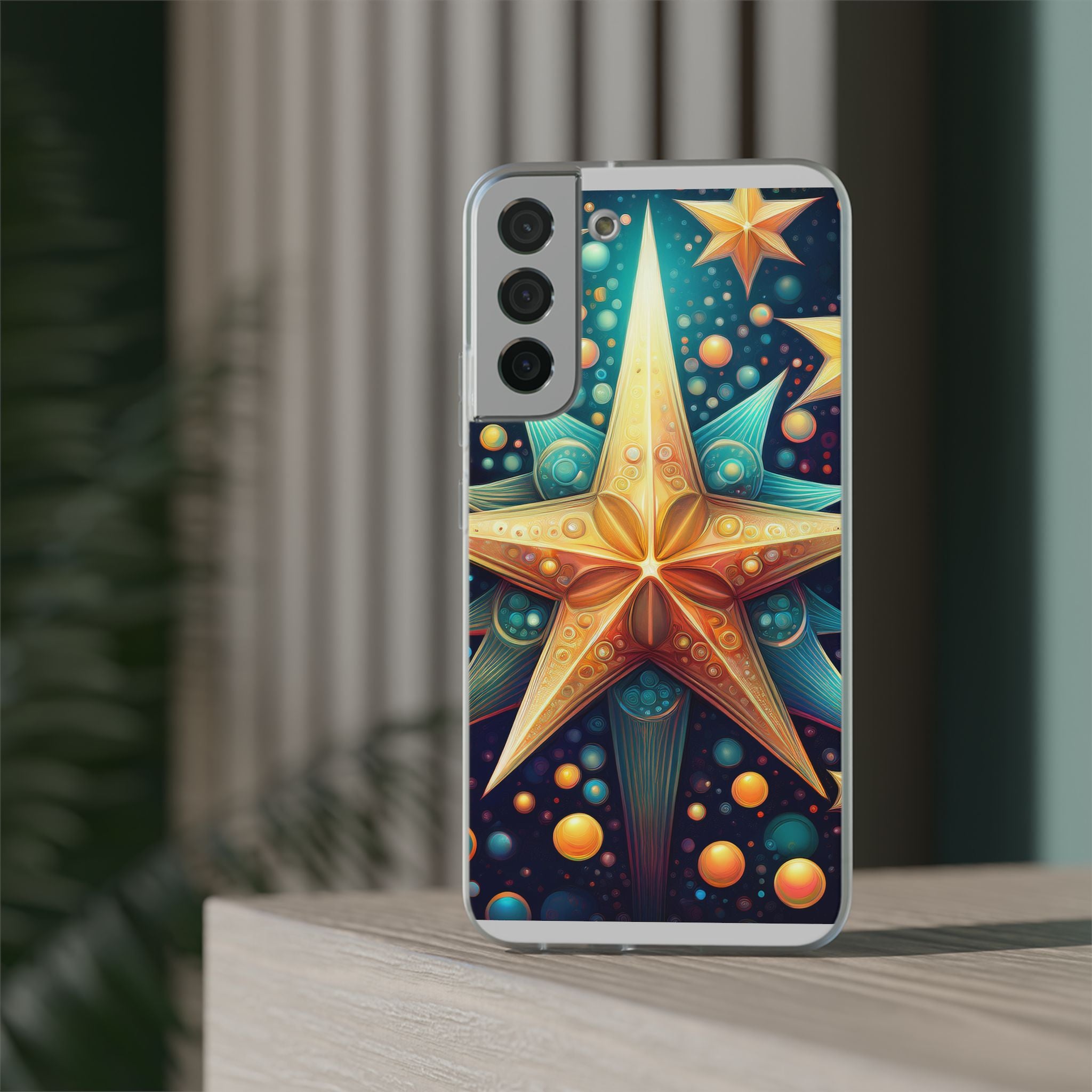 Starburst Galaxy Phone Case — Colorful Cosmic Star Design Flexible Case