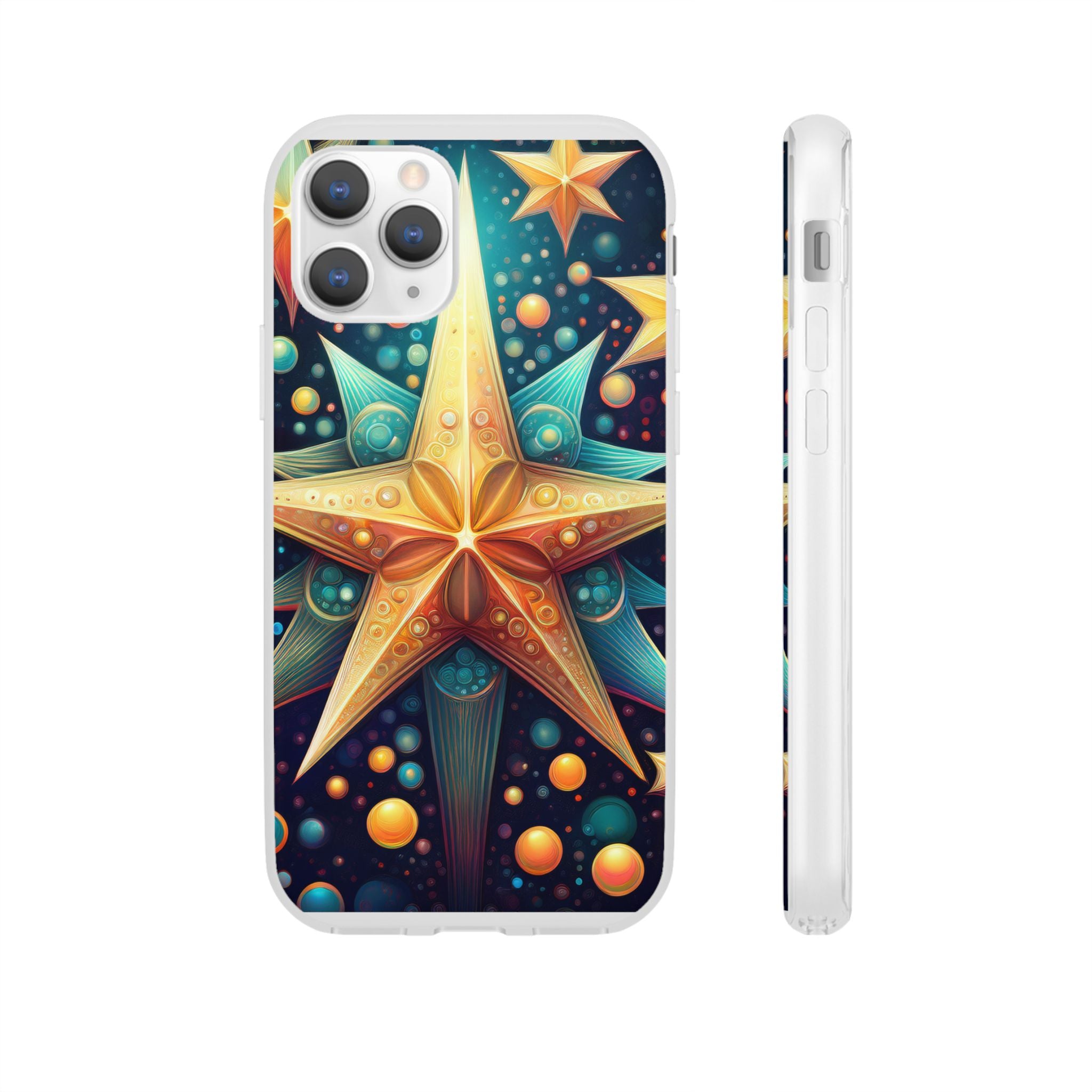Starburst Galaxy Phone Case — Colorful Cosmic Star Design Flexible Case