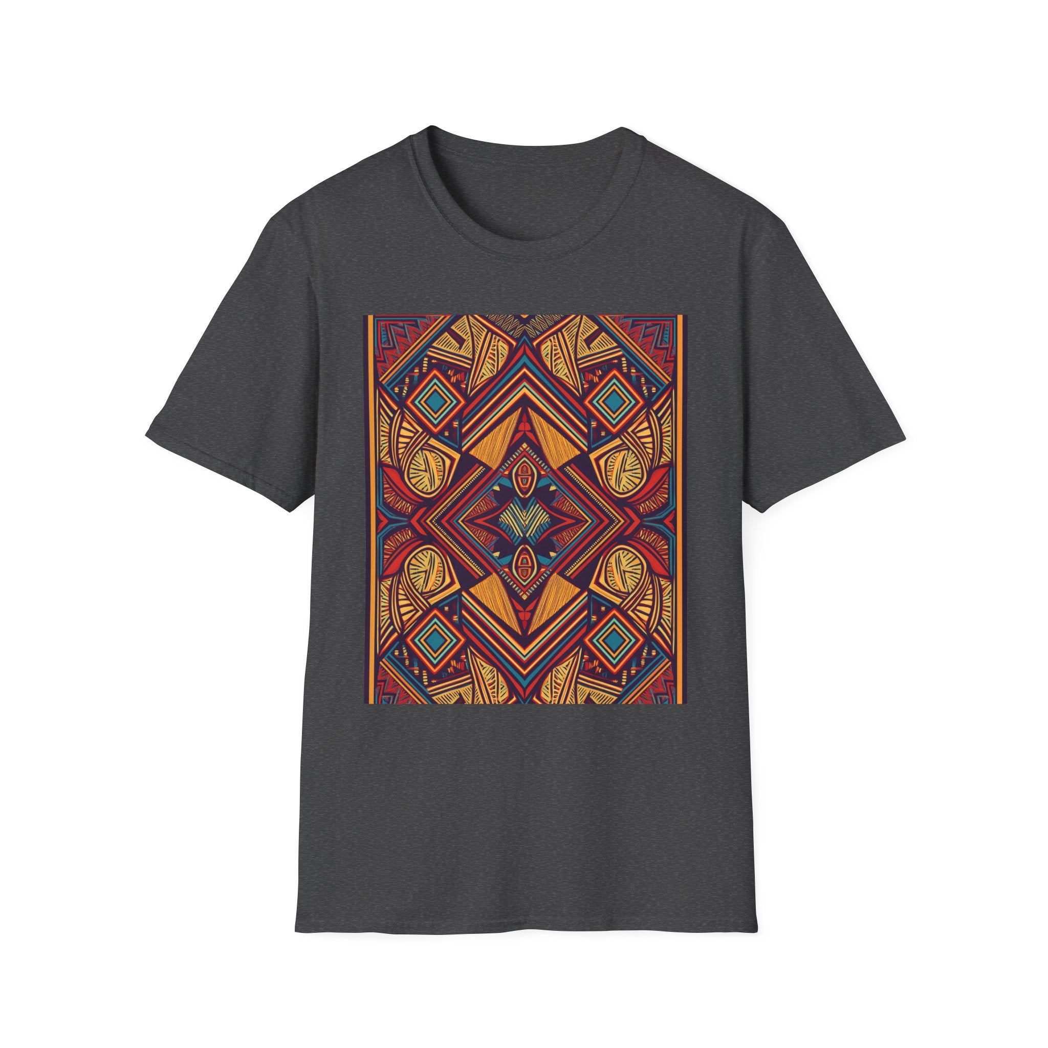Geometric Tribal Pattern T-Shirt — Boho Vintage Aztec Graphic Tee