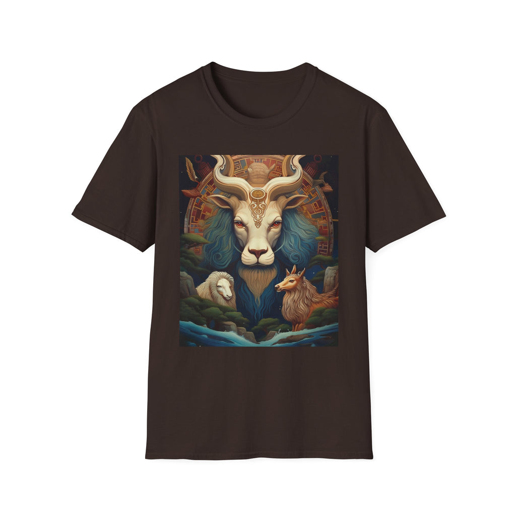 Mythic Beast T-Shirt — Vintage Lion, Ram & Fox Art Tee