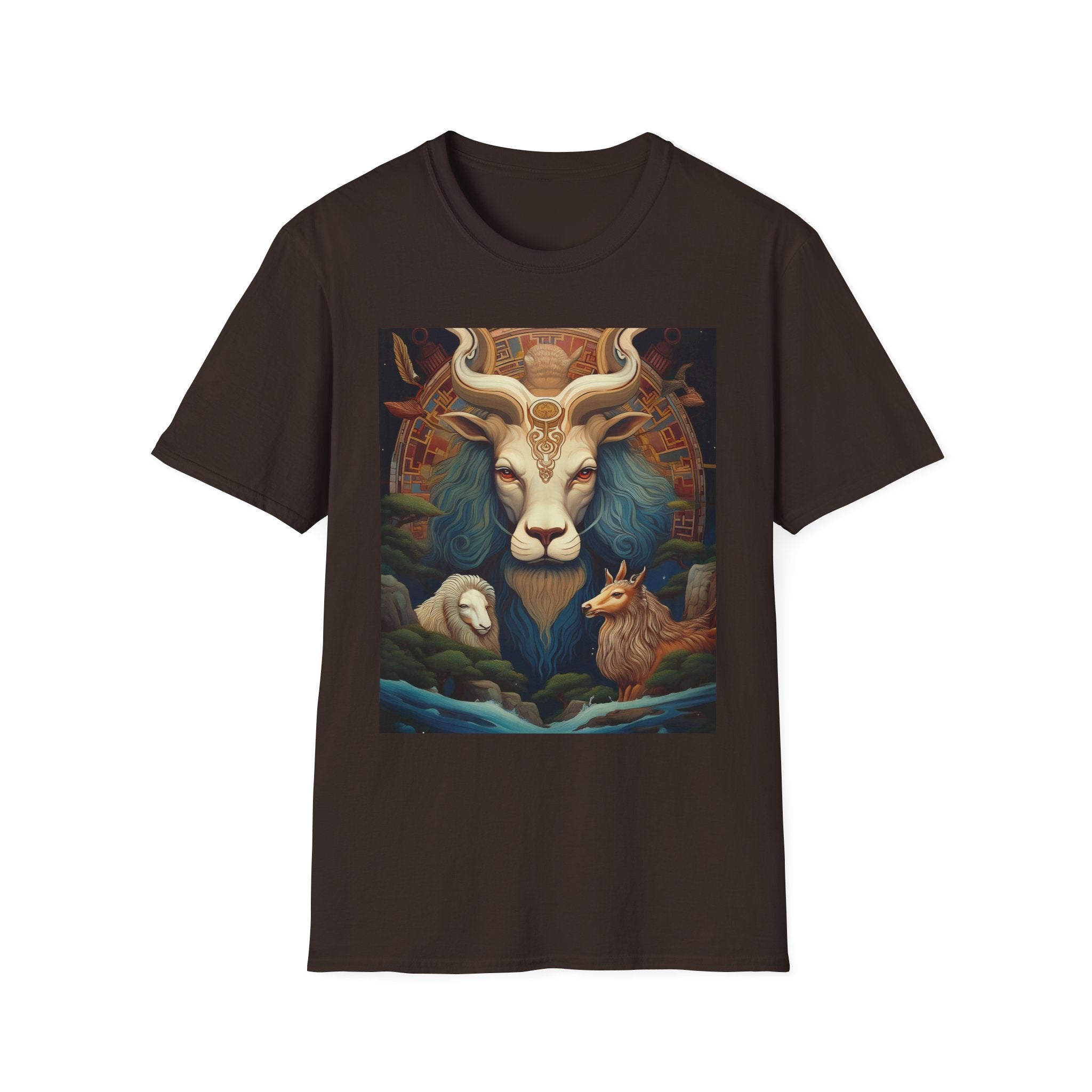 Mythic Beast T-Shirt — Vintage Lion, Ram & Fox Art Tee