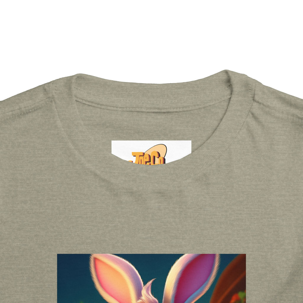 Easter Bunny Toddler Tee — Cute Bunny with Eggs Graphic Shirt