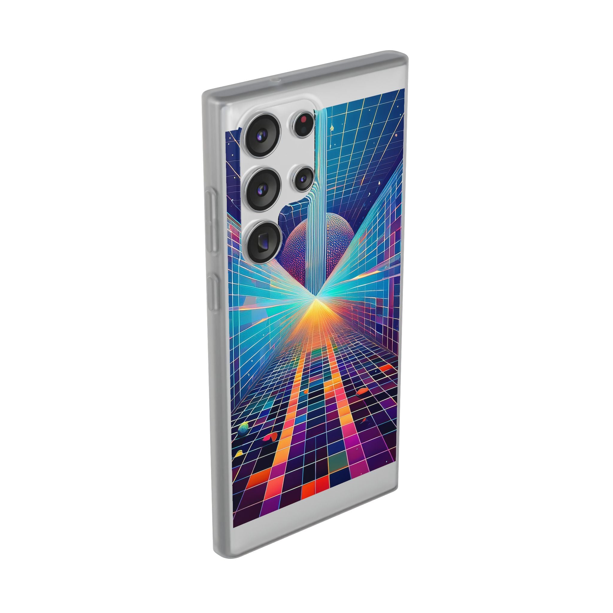 Retro Wave Phone Case — Neon Grid Sci‑Fi iPhone Cover
