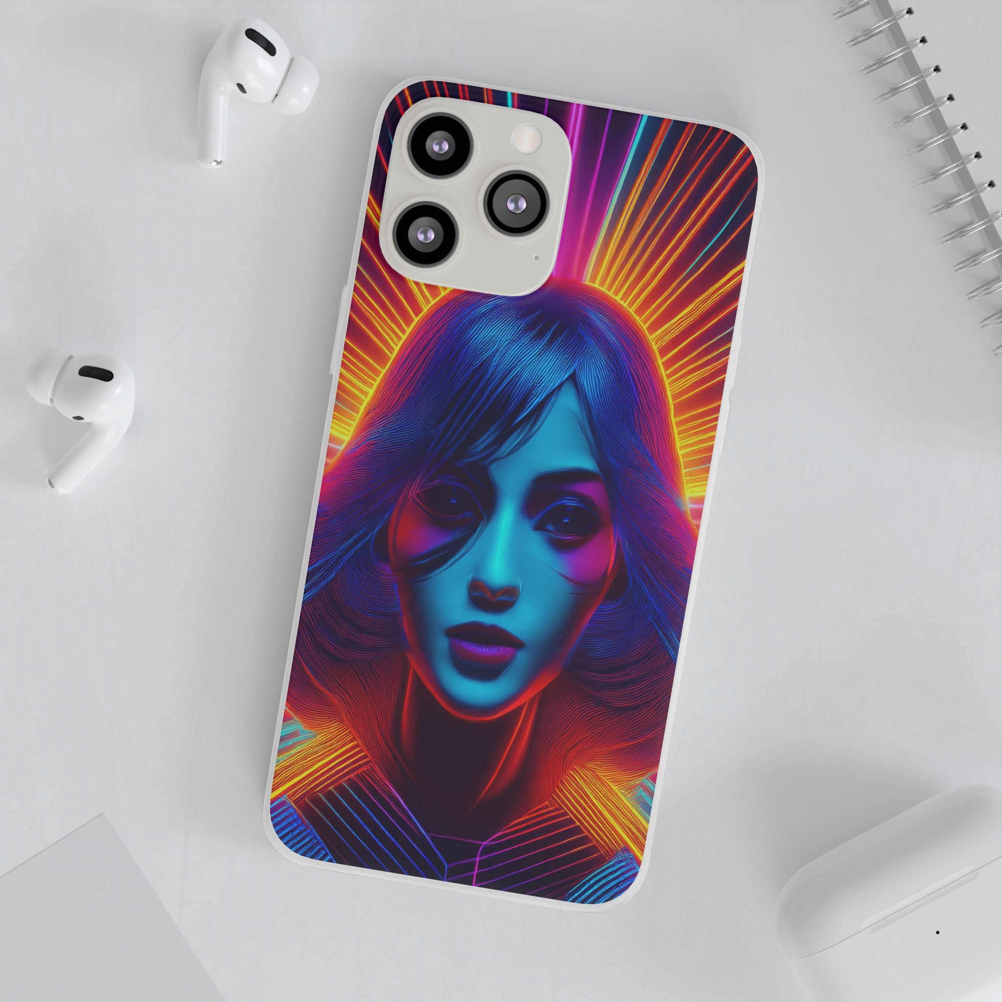 Phone Case — Neon Retro Portrait Mandala