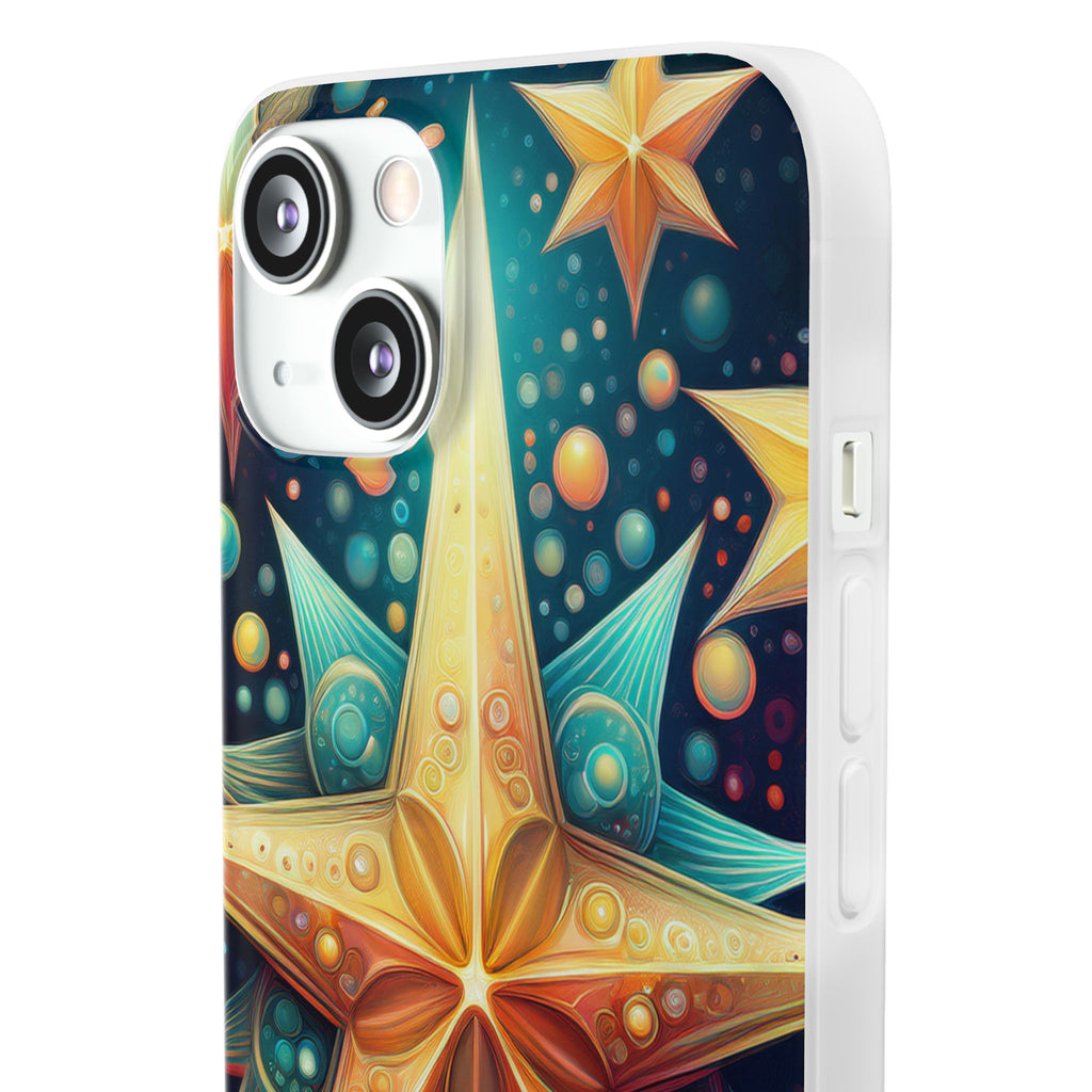 Starburst Galaxy Phone Case — Colorful Cosmic Star Design Flexible Case