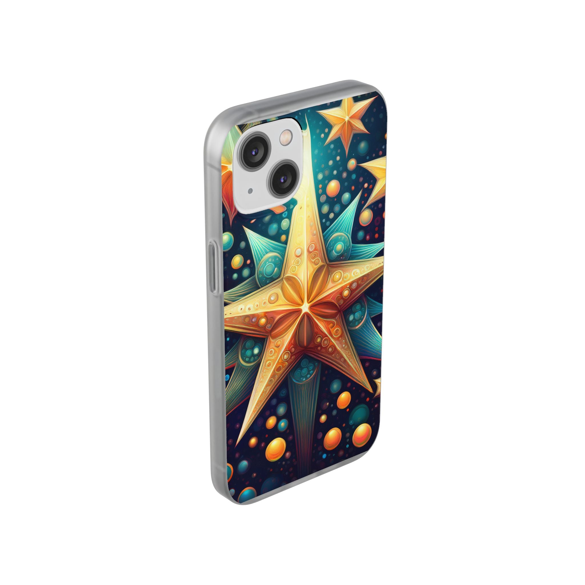 Starburst Galaxy Phone Case — Colorful Cosmic Star Design Flexible Case