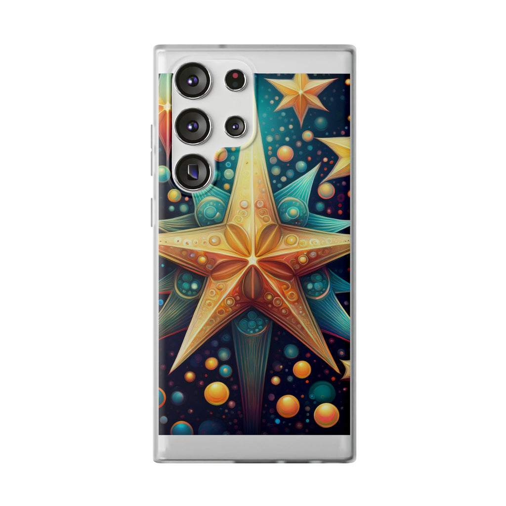 Starburst Galaxy Phone Case — Colorful Cosmic Star Design Flexible Case