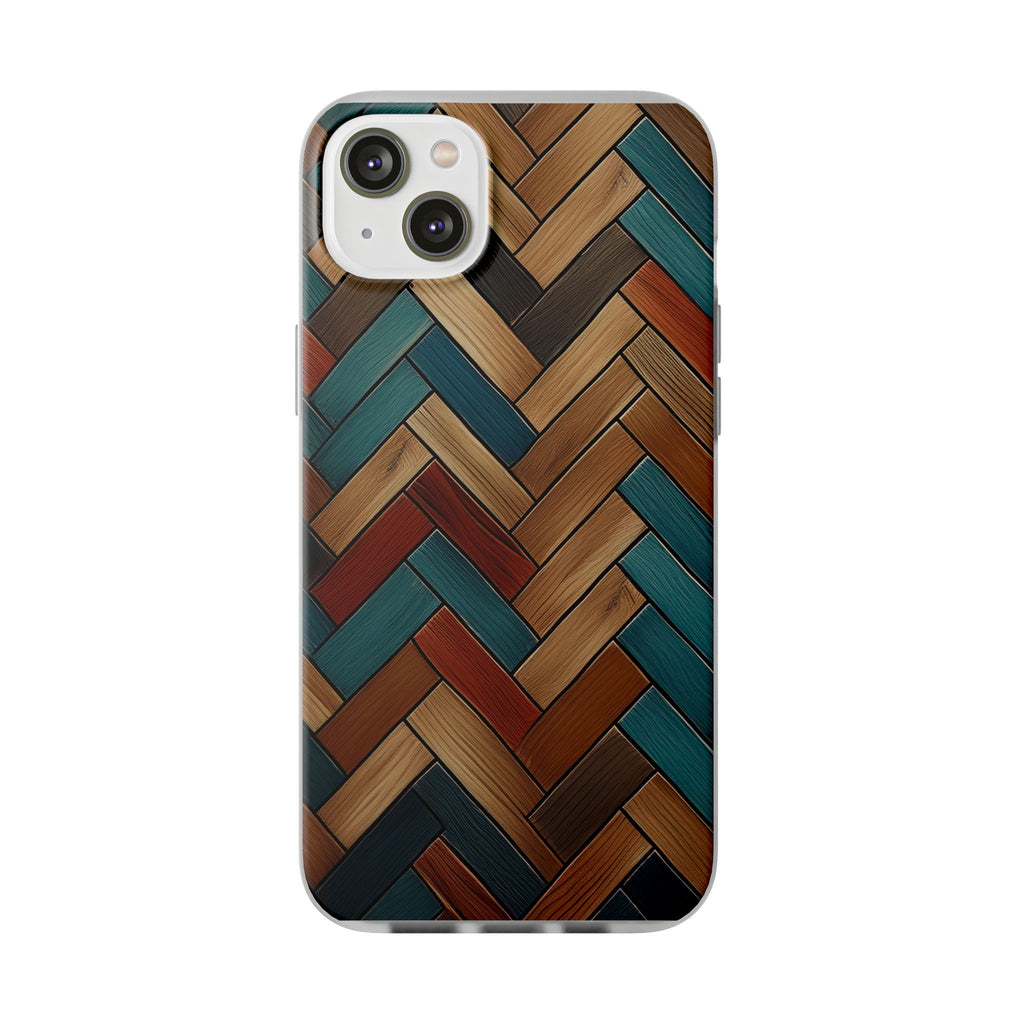 Herringbone Wood Pattern Flexi Phone Case