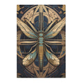 Art Nouveau Dragonfly Area Rug — Vintage Botanical Accent Rug